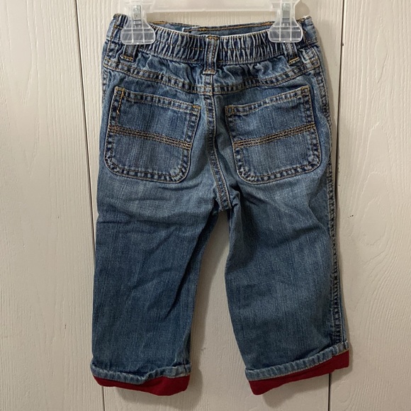 Gymboree Jeans with Rolled Burgundy Cuffs - Picture 4 of 5